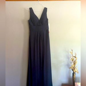 Bill Levkoff navy bridesmaid dress, 4